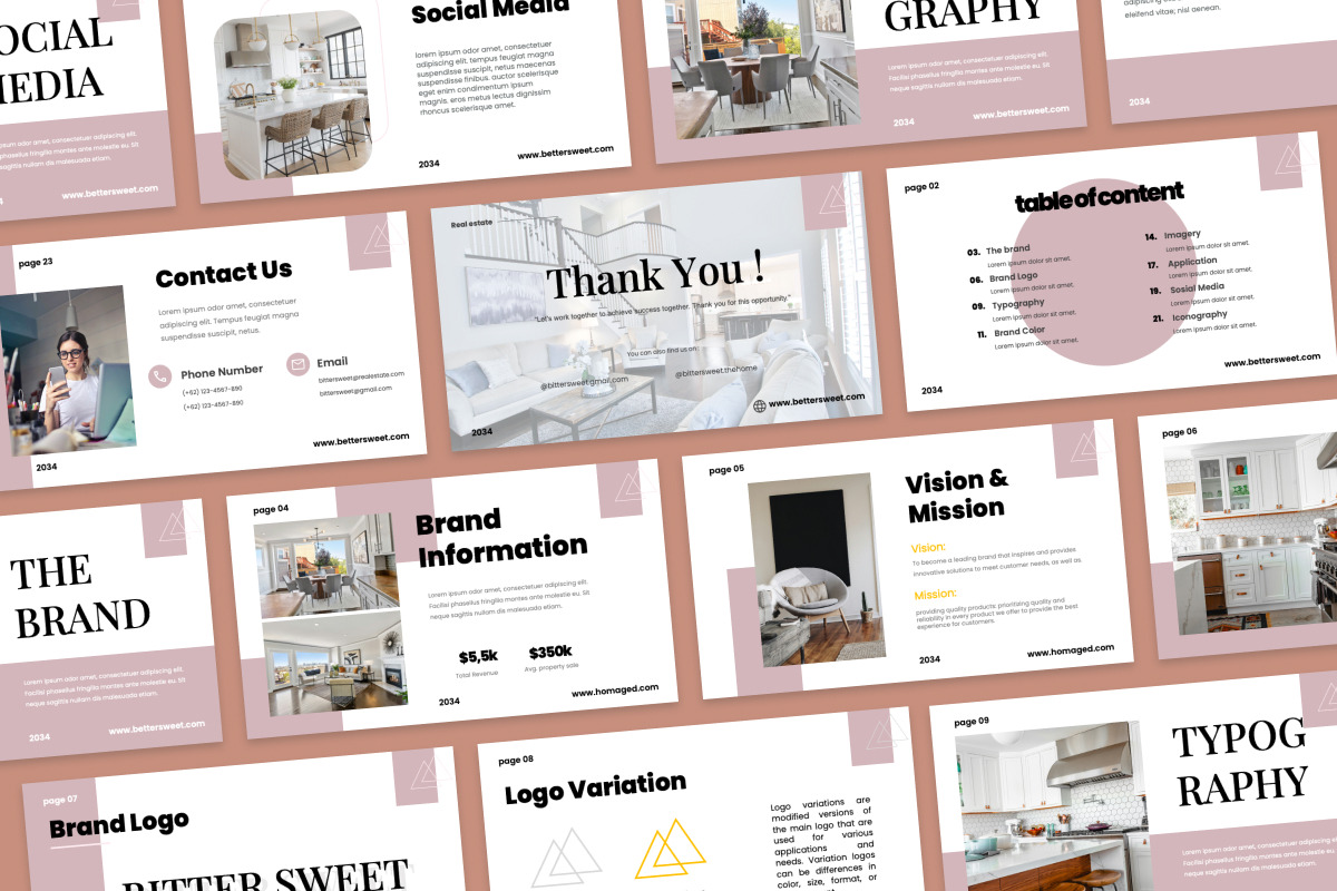 Real Estate Brand Identity PowerPoin, a Presentation Template by twinstd (Photo 4 of 4)
