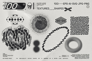 100 Textured Abstract Shapes