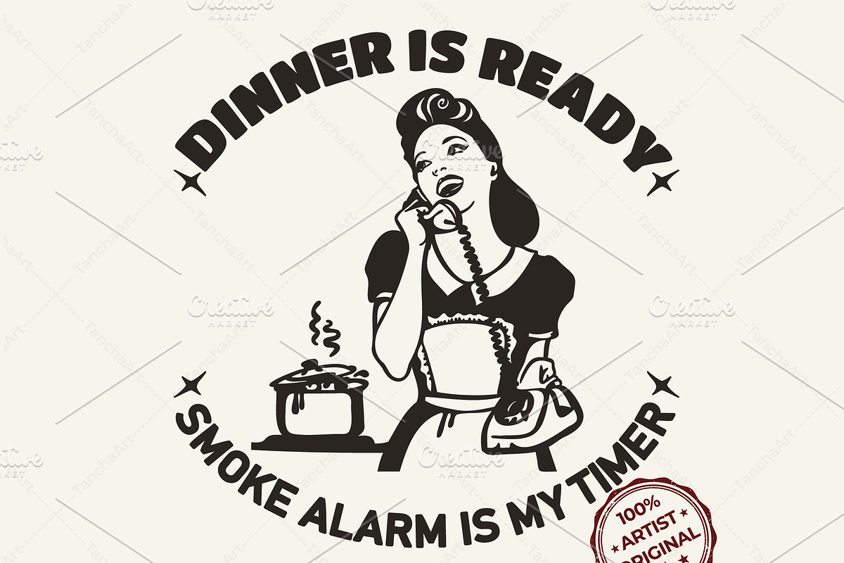 Retro Housewife SVG Funny Kitchen, a Graphic by TanchaArt (Photo 1 of 9)