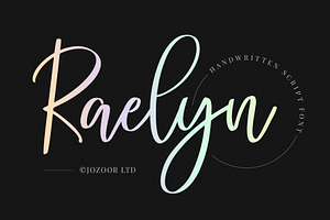 Raelyn - Lovely Script Font, a Script Font by Jozoor