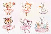 Watercolor Cute Pink Ballerina Anima, an Illustration by CreationArt (Thumbnail 8 of 9)