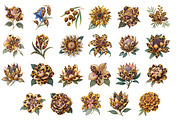 Luxury Leopard Floral Clipart -47PNG, a Decorative Illustration by InkyQueenArt (Thumbnail 2 of 7)