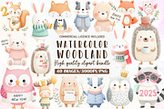 Watercolor Woodland New Year, an Illustration by Sublimation Artist (Thumbnail 1 of 6)