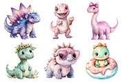 Cute Kawaii Dinosaurs Sublimation, an Illustration by Daily.Designs (Thumbnail 5 of 5)