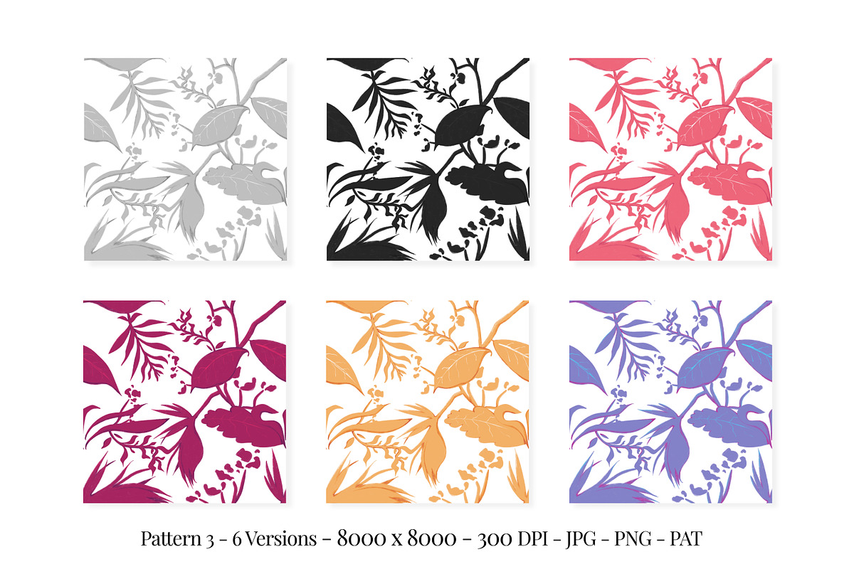 Organic Seamless Botanical Patterns, a Pattern Graphic by Declipo Patt (Photo 4 of 16)