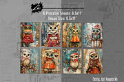 Cute Owl Xmas Junk Journal Pages, an Animal Illustration by Digital Art Mahdiseño (Thumbnail 3 of 10)