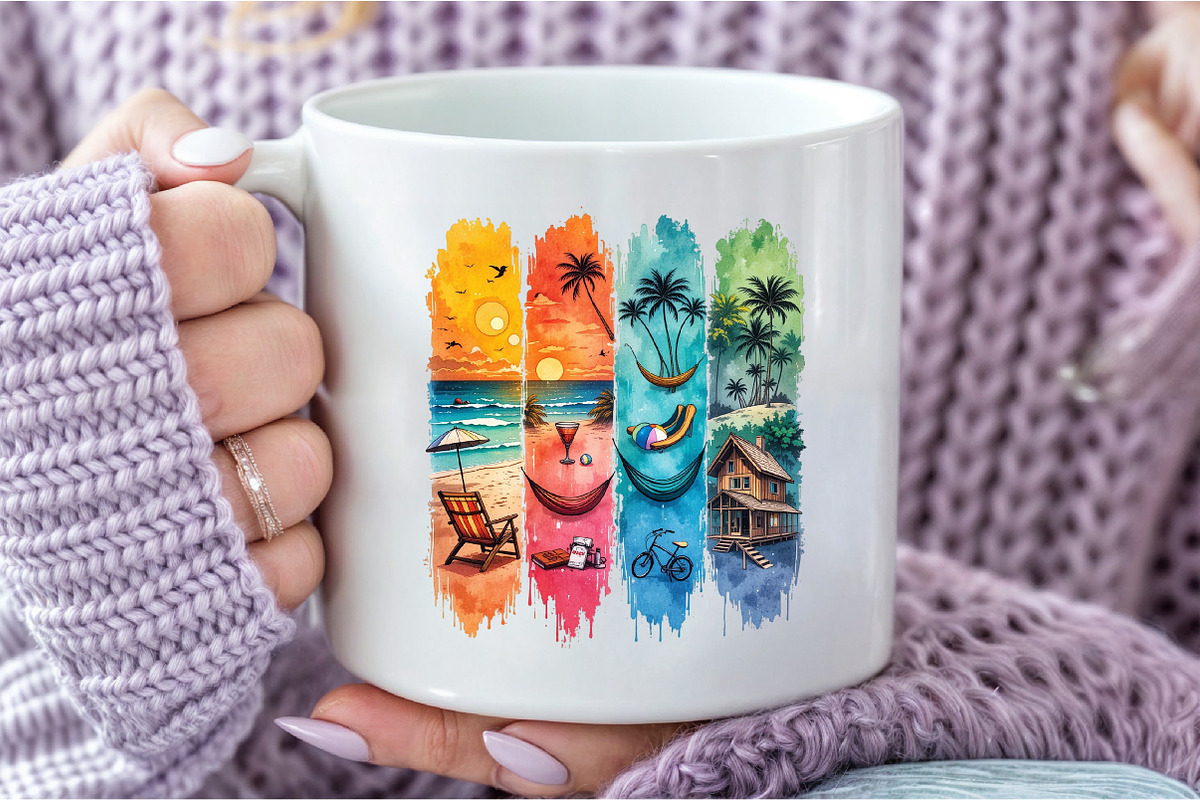 Summer Brushstroke Clipart, an Illustration by DreamCafeArt (Photo 8 of 8)