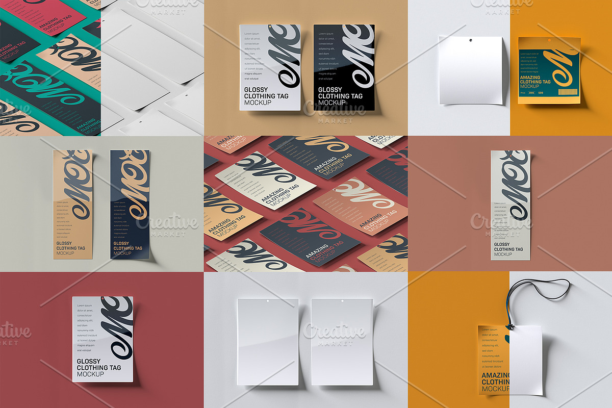 Set of Kraft Tag Labels Mockup, an Apparel Mockup by Black Cat Studio (Photo 1 of 18)