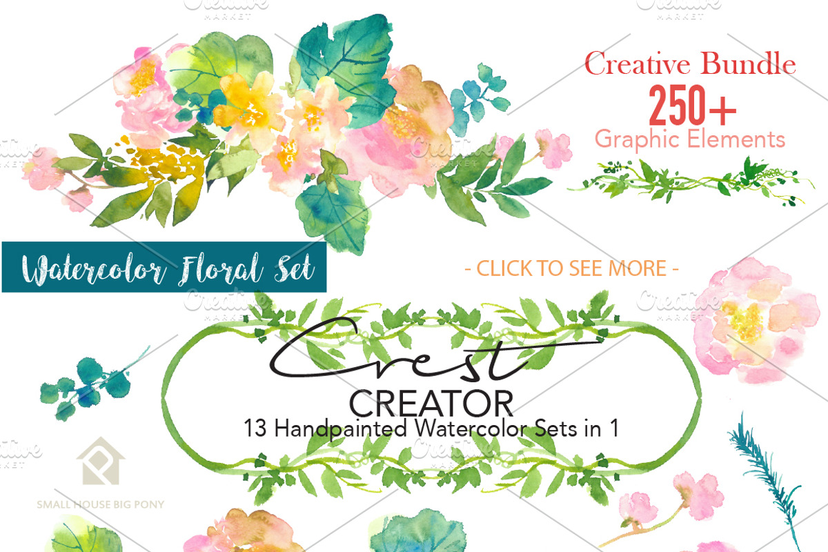 Crest Creator - Creative Bundle Set, an Illustration by SmallHouseBigPony (Photo 21 of 23)