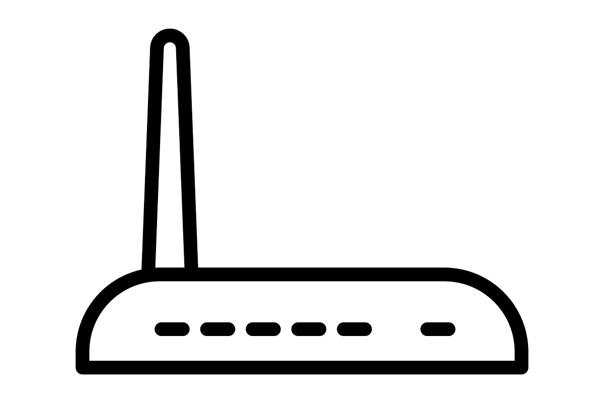 Router icon, an Outline Icon by Sumberpangan
