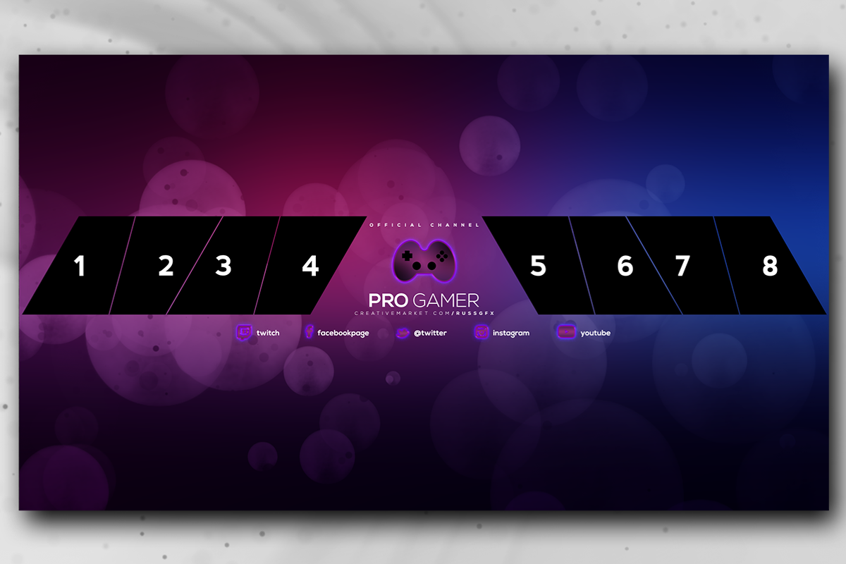 10 Youtube Channel Art Banners vol.3, a Social Media Template by RussGFX (Photo 2 of 11)