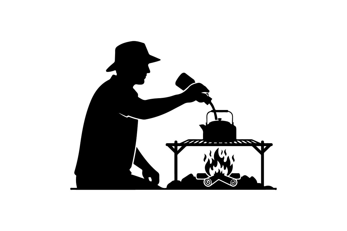 Camping Adventure Silhouette Icons, an Object Graphic by yasushie (Photo 2 of 5)