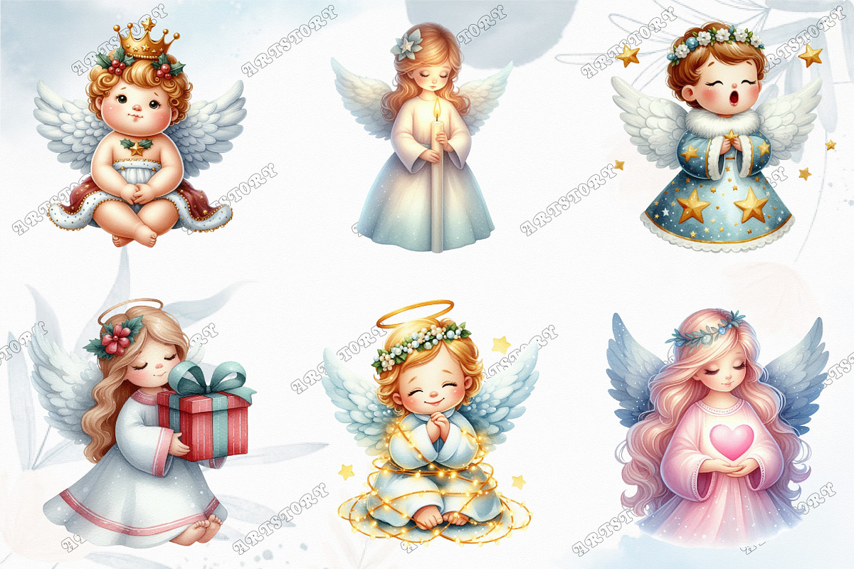 Christmas Angel Clipart, a Graphic by designcity5 (Photo 2 of 5)