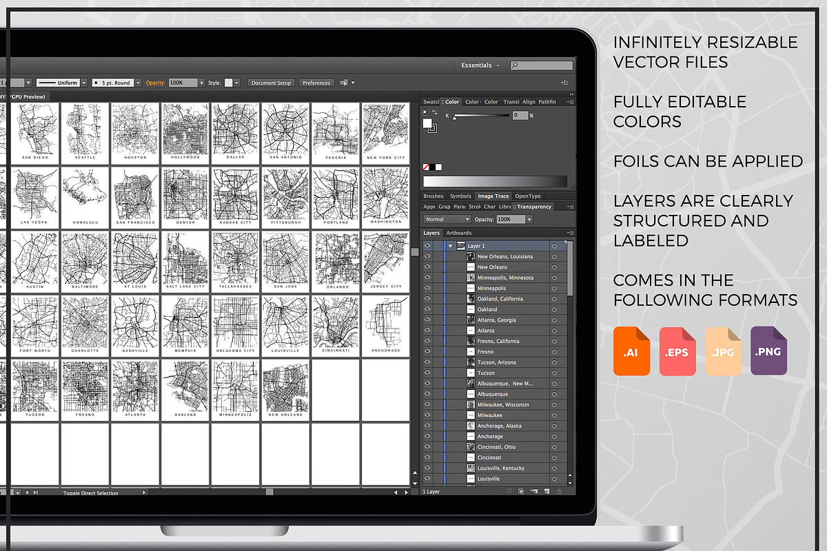 Complete City Street Map Bundle, an Illustration by deificus Art (Photo 3 of 8)