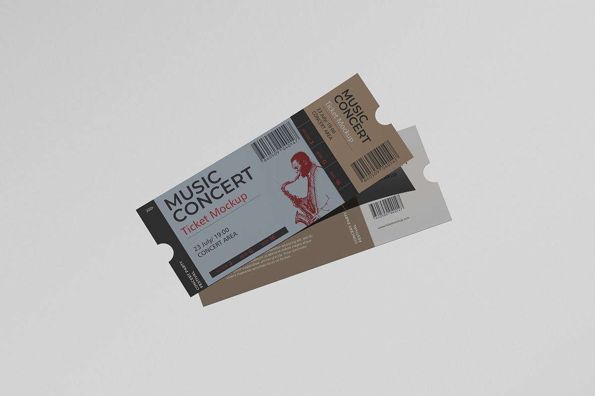 Ticket Mockup, an Advertising Mockup by Tahtagraphic (Photo 6 of 6)
