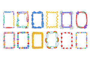 Children draw frames. Sketch, an Illustration by Valerie Bodnar