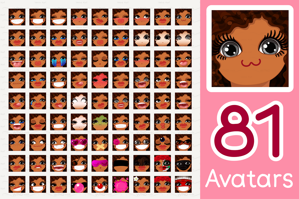 vector BIG avatars SET, a Templates & Theme by WINDmade (Photo 35 of 40)