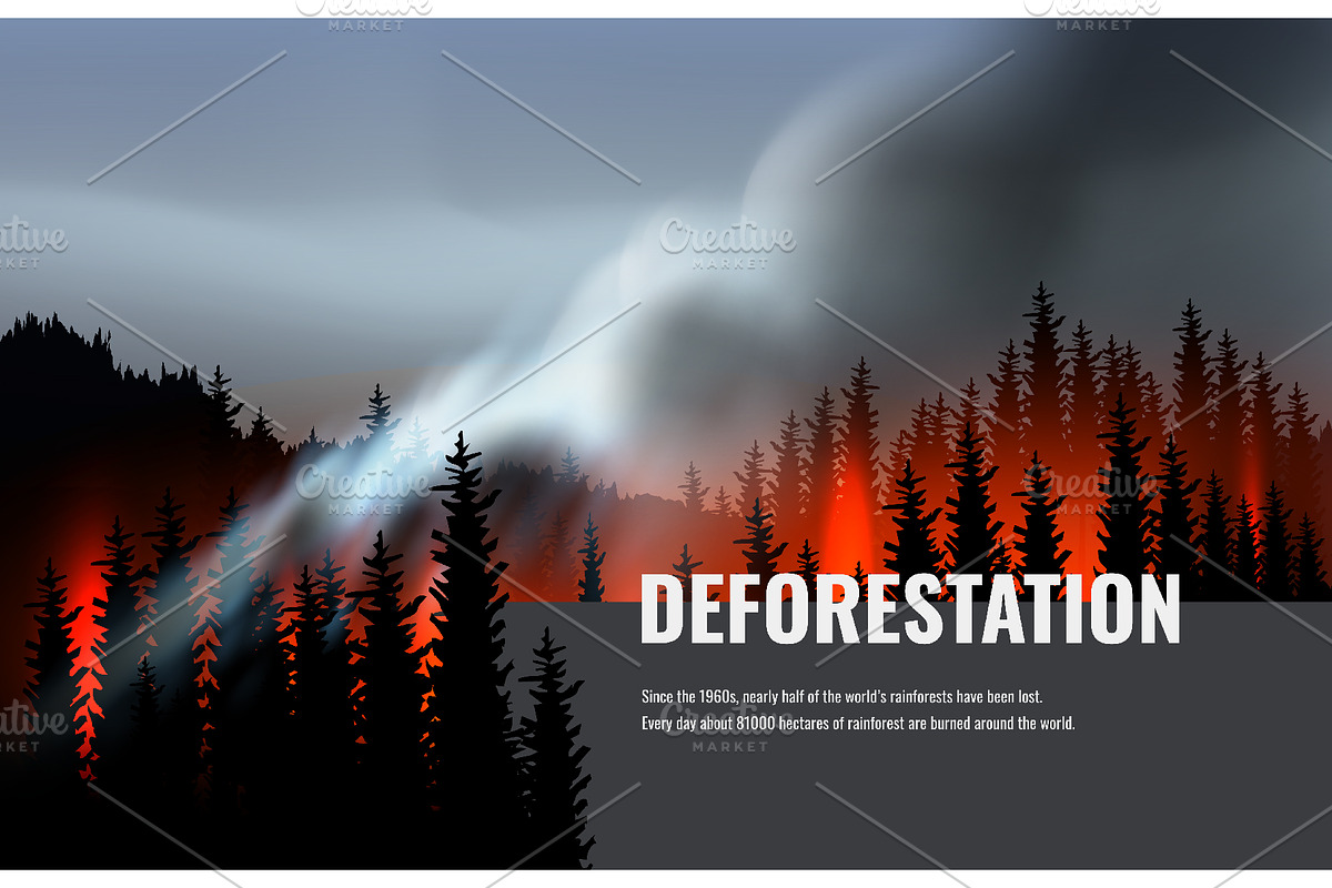 Vector Ecological Disasters Set, an Animal Illustration by Zonda (Photo 4 of 12)