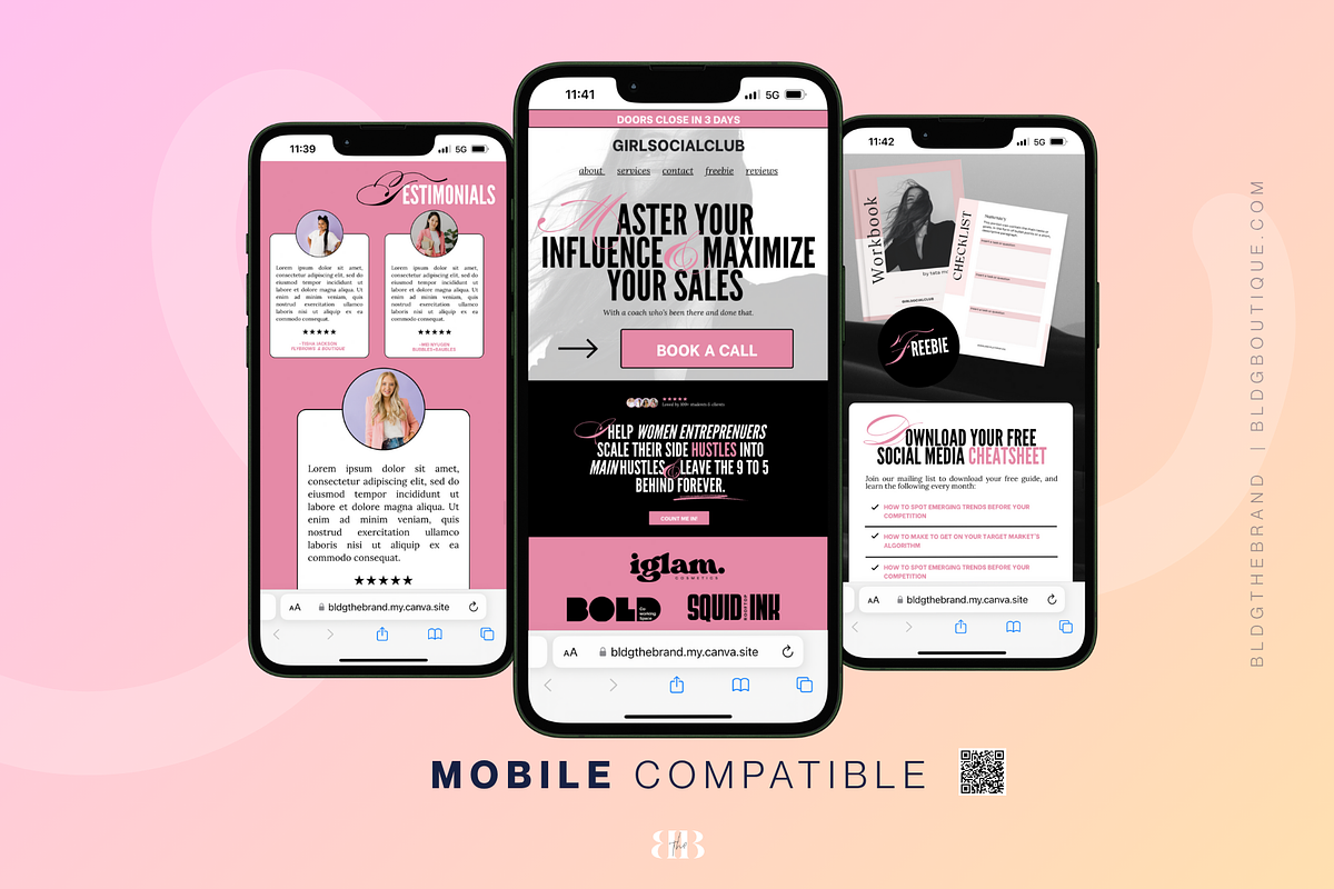 Bold Canva Coaching Website Template preview 4