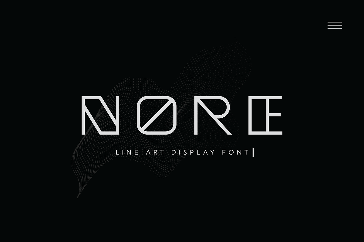 Nore Line Art Display Font, a Sans Serif Font by Ebad Designs (Photo 1 of 7)