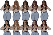 Cozy Season Girls Clipart, a Person Illustration by GlamArtZhanna (Thumbnail 2 of 5)