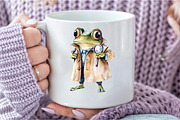 Quirky Frog Clipart, Funny Frog Art,, an Illustration by DreamCafeArt (Thumbnail 6 of 6)