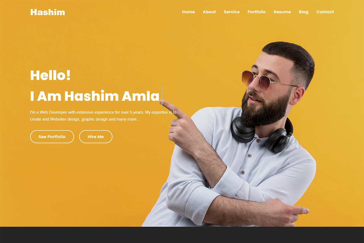 Modern Personal Portfolio Resume UI, a HTML Template by Themeplaza (Photo 2 of 3)