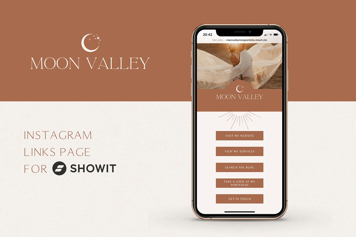 Showit Instagram Link in Bio Boho, a Websites & App Template by Wonderlik Webdesign (Photo 1 of 4)
