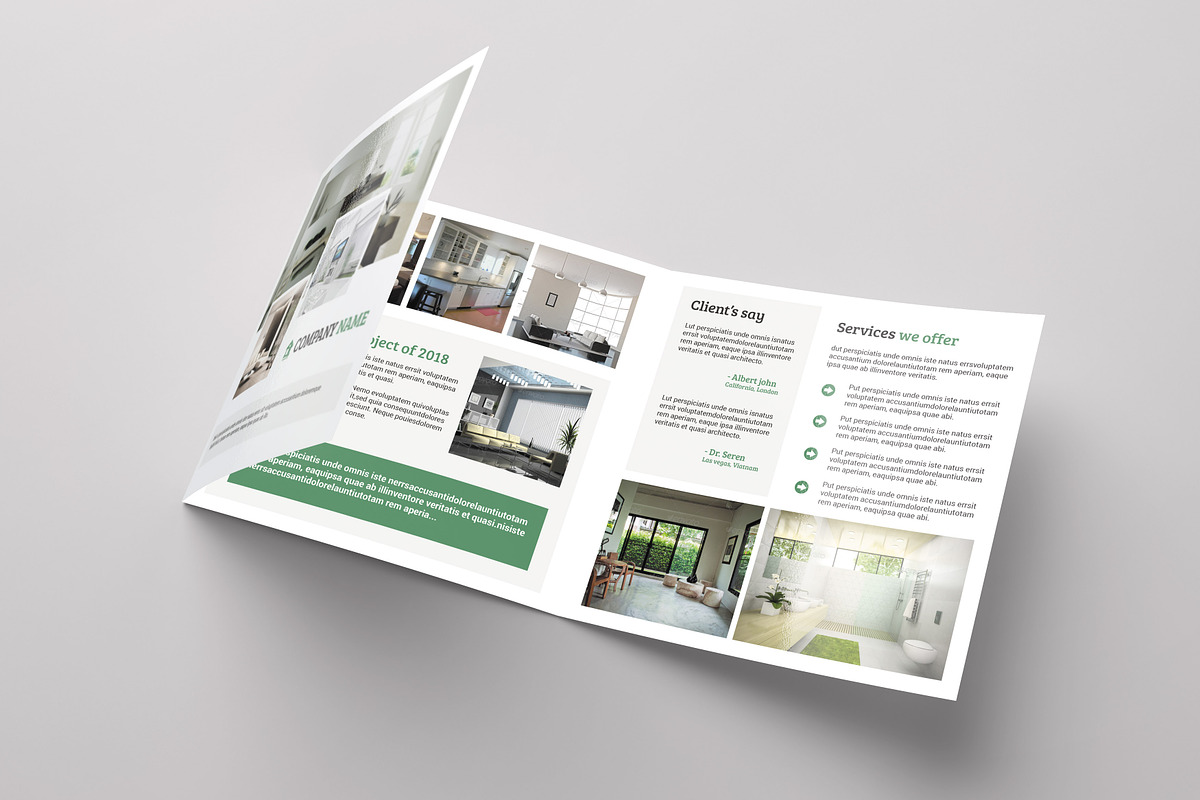 Square Tri-fold Interior Brochure, a Brochure Template by DGTouch (Photo 1 of 4)