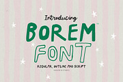 Borem - Handmade Trio Fonts, a Handwritten Font by vuuuds (Thumbnail 1 of 9)