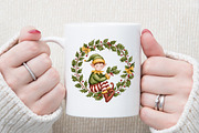 Christmas Elf Watercolor Clipart, an Illustration by Sublimation Artist (Thumbnail 5 of 6)