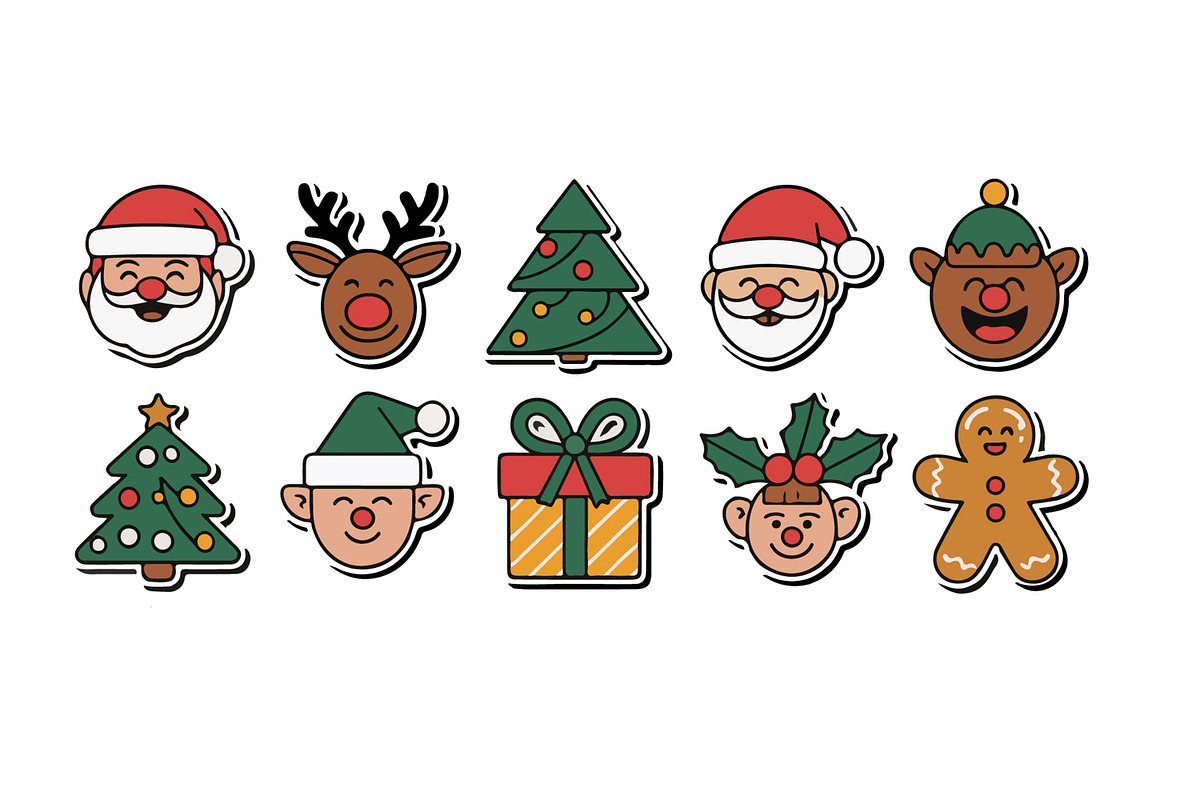 Christmas Sticker Set Design preview 2