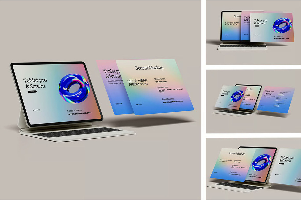 Tablet Pro & Screen Mockup, an iPad Mockup by zpackcreative (Photo 1 of 5)