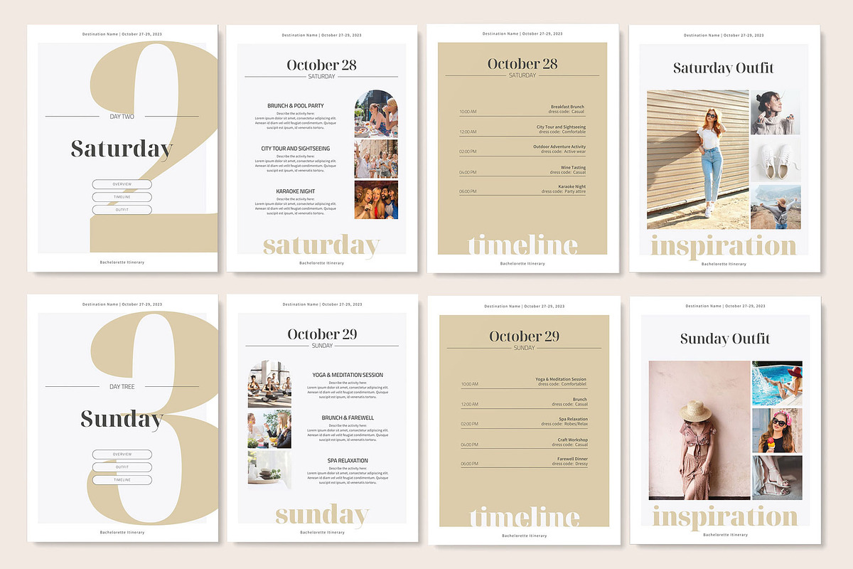 Bachelorette Itinerary Template, a Magazine Template by 3.14&Co (Photo 6 of 9)