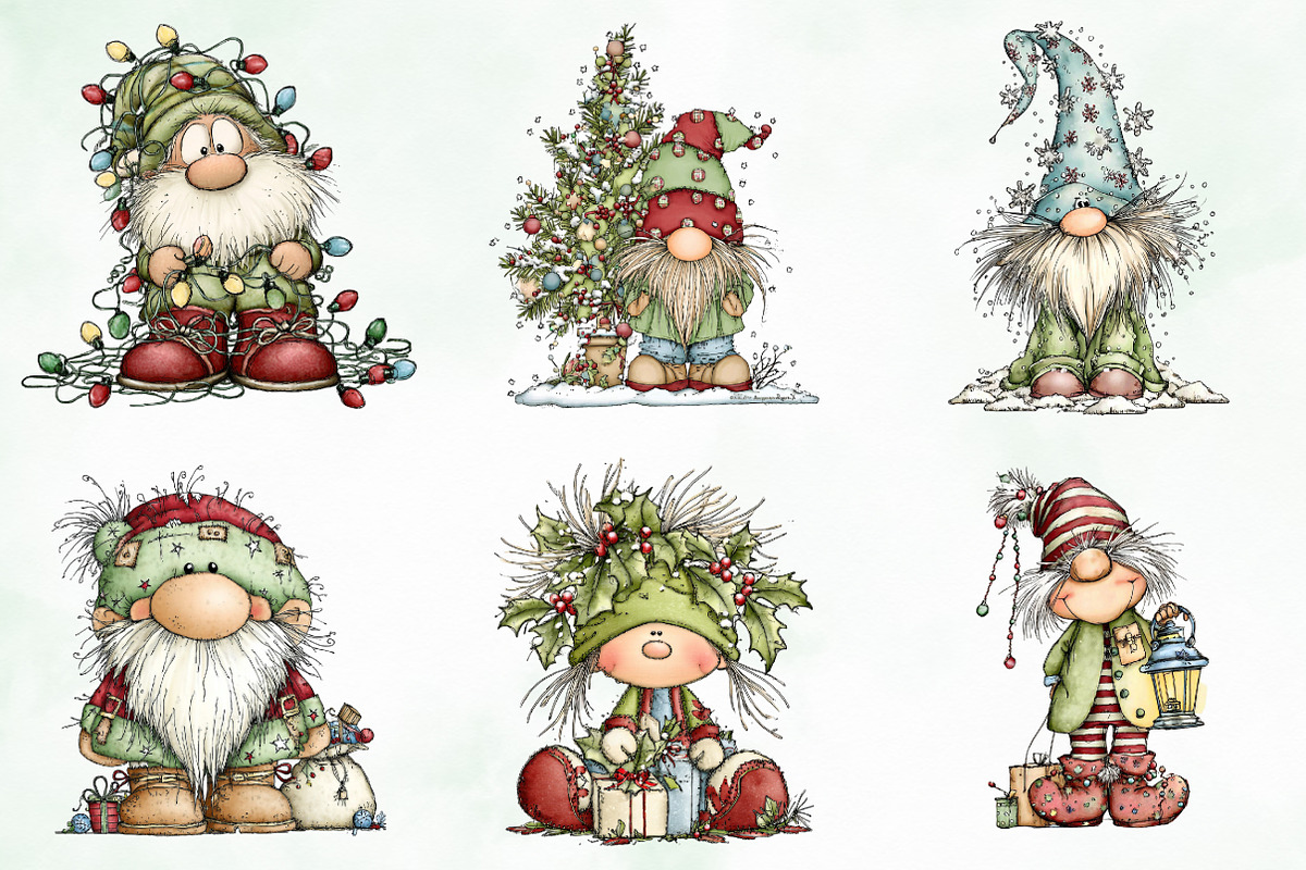 Whimsical Christmas Fluffy Gnome PNG, an Illustration by Creative Art (Photo 4 of 11)