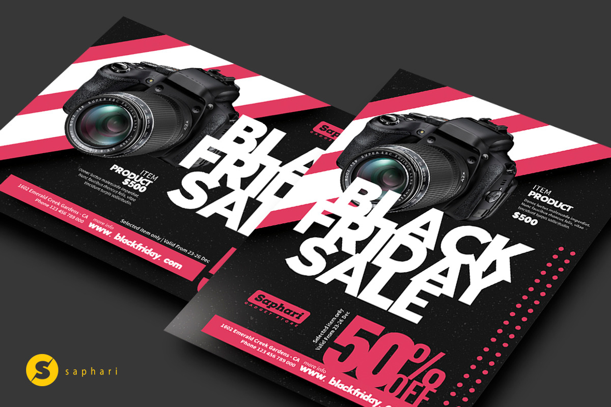 Black Friday Flyer, a Flyer Template by Saphari (Photo 1 of 3)