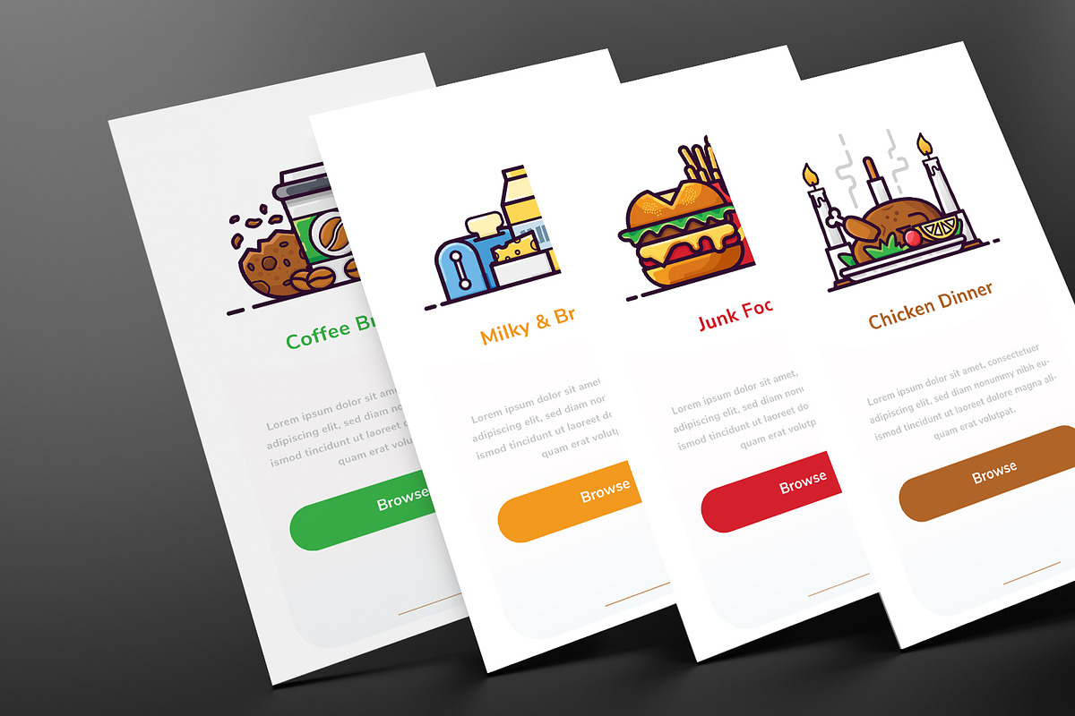 Food collection vector illustration, a Duotone Icon by Creastale (Photo 5 of 8)