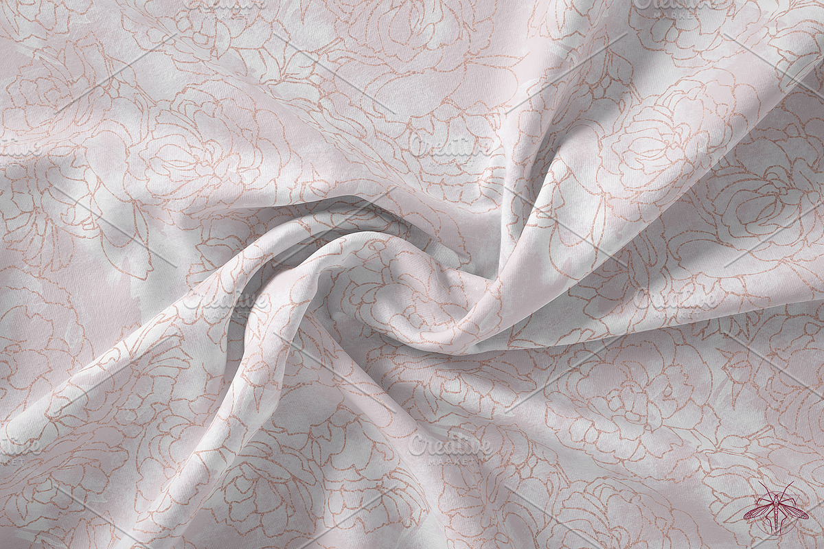 Misty Rose | Vector patterns, a Pattern Graphic by Tanya Vollar (Photo 5 of 10)