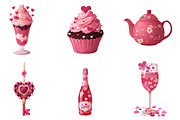 Watercolor Valentine's Day Clipart, an Illustration by CreationArt (Thumbnail 2 of 5)