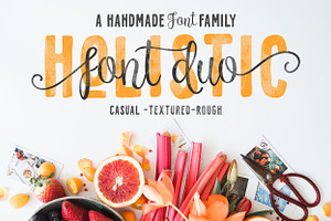 Holistic Font Duo, a Script Font by moreeestudio