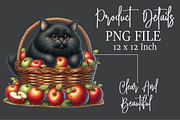 Funny Autumn Black Cat Clipart, an Illustration by Rose Art (Thumbnail 7 of 7)