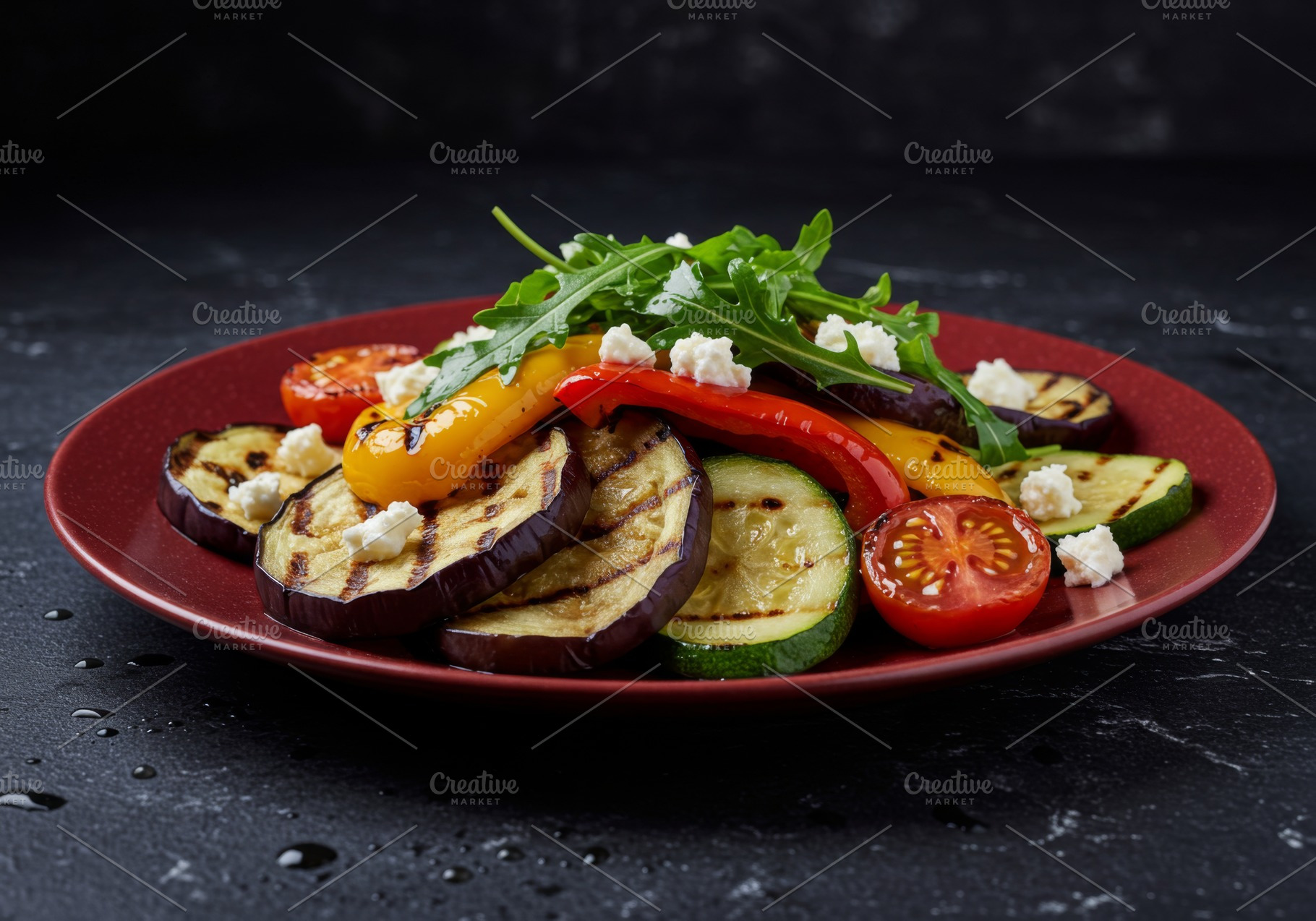 Grilled vegetable salad with eggplan, a Food & Drink Photo by professorinc