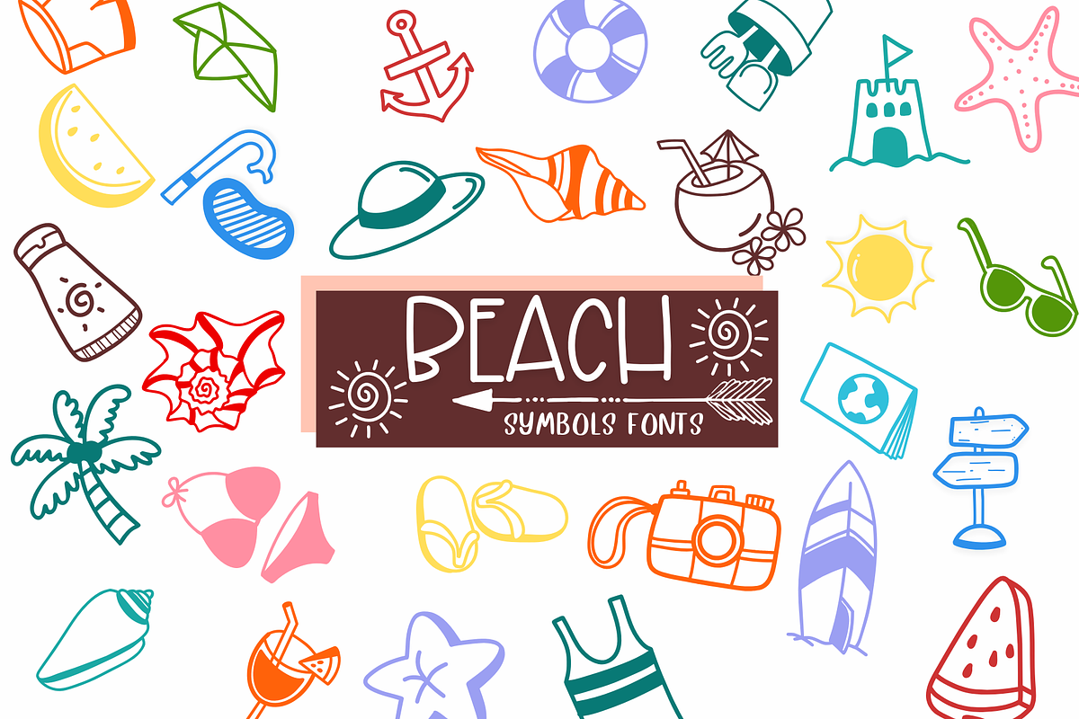 Beach| Symbols Fonts