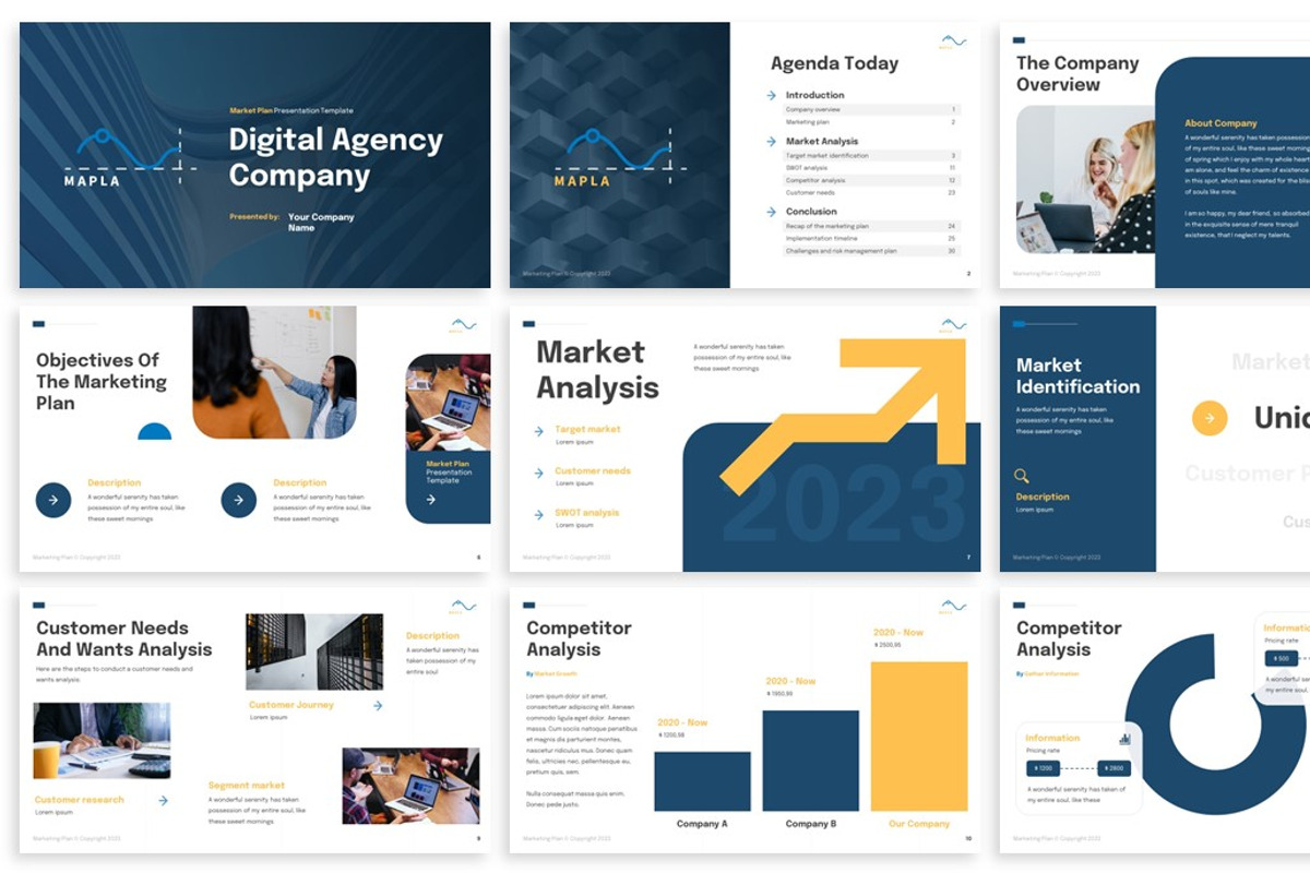 Mapla - Market Plan Google Slides, a Presentation Template by SlideFactory (Photo 2 of 4)