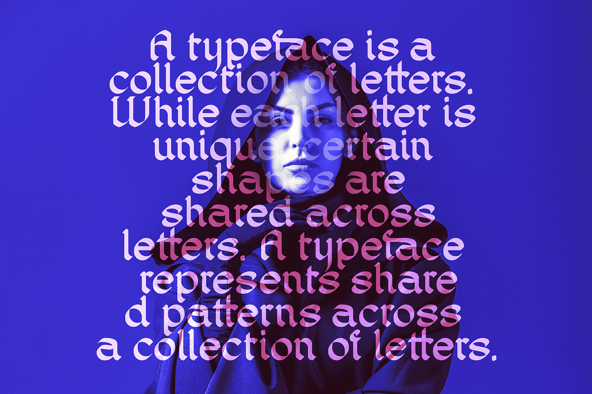 Byofine Gothic Display Typeface, a Blackletter Font by Designsation (Photo 6 of 10)