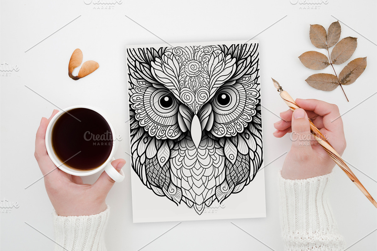 100 Animals Coloring Pages for Adult, an Animal Illustration by Blue Digital Studio (Photo 2 of 7)