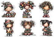 whimsical fantasy Christmas girl, an Illustration by DreamArtGraphic (Thumbnail 4 of 5)