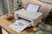 Winter Home Office Printer Mockup, a Product Mockup by TatiMockup (Thumbnail 5 of 5)