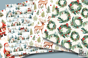 Watercolor Christmas Holiday, a Pattern Graphic by Fine Purple Elephant (Thumbnail 4 of 5)