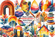 Modern Abstract Boho Clipart, an Illustration by Canvas Craft (Thumbnail 1 of 7)